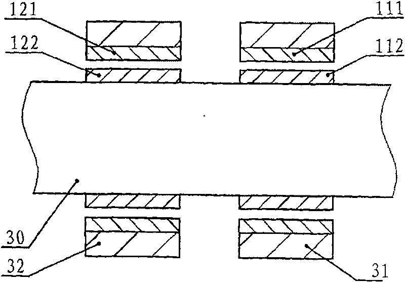 Condenser type non-contact manifold ring and power supply device using the same