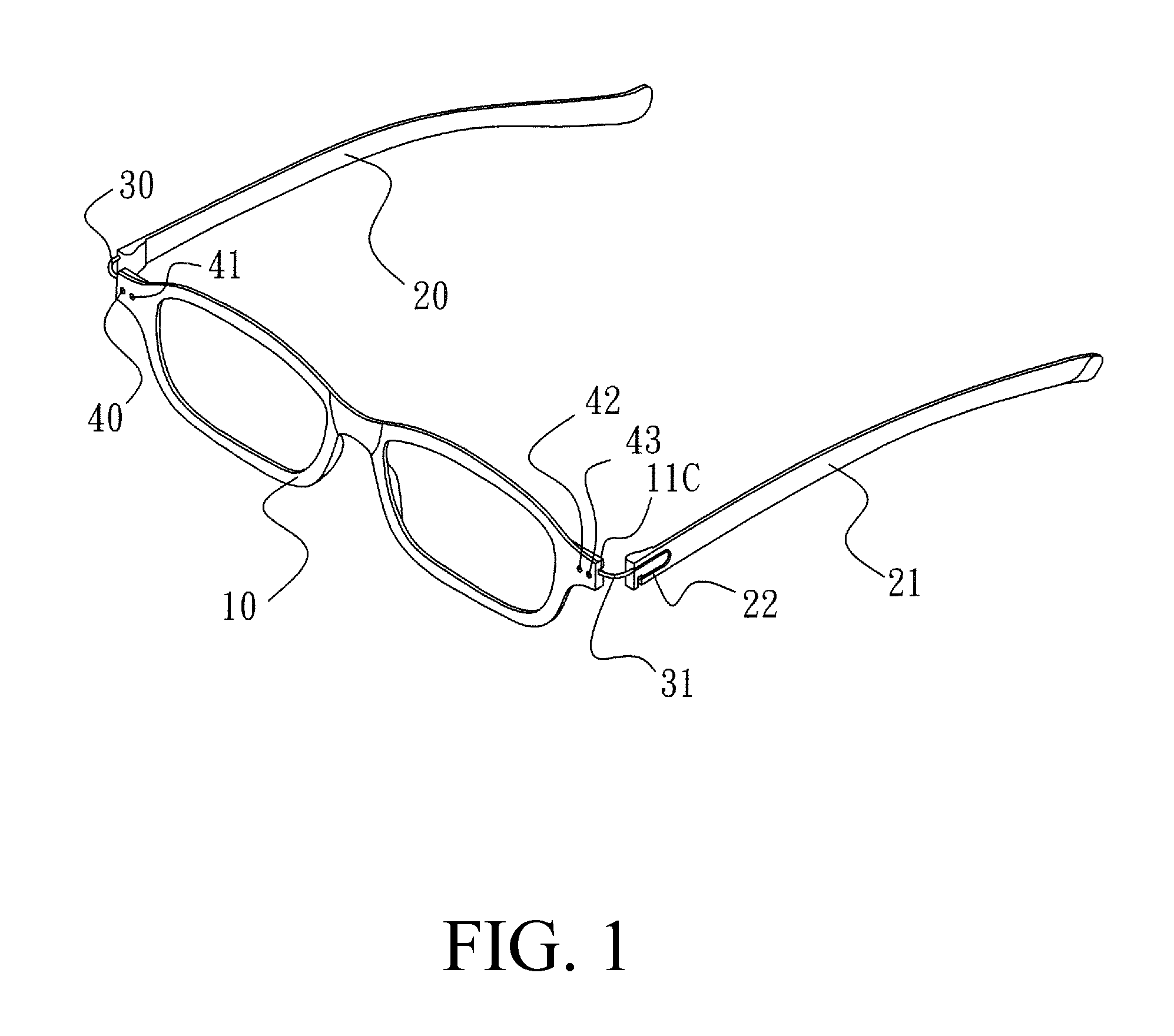 Structure of eyeglasses