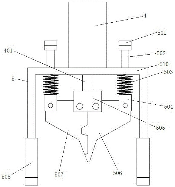 Wheel rim clamp ring dismounting device and dismounting method thereof