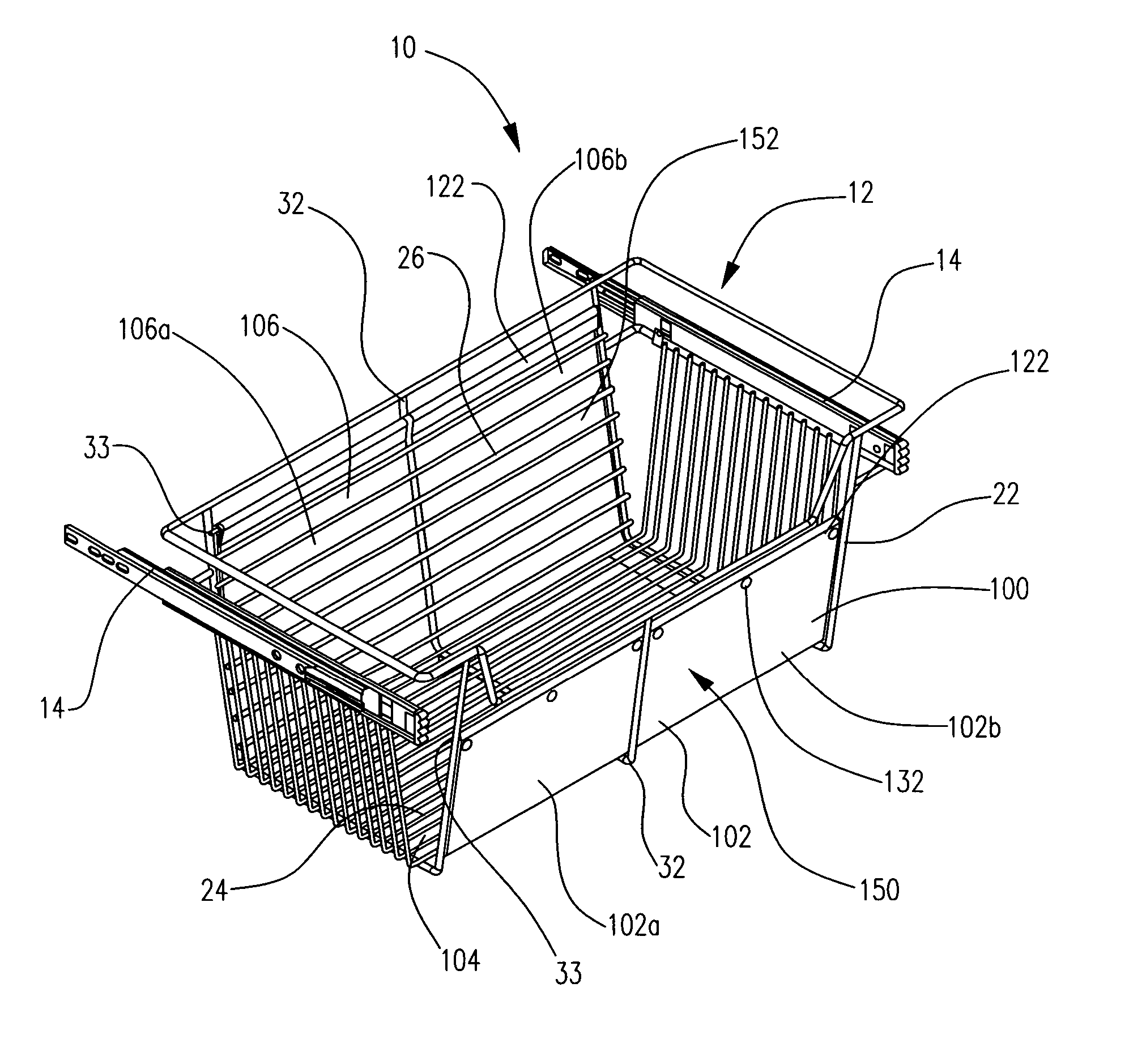 Organizational basket and covering