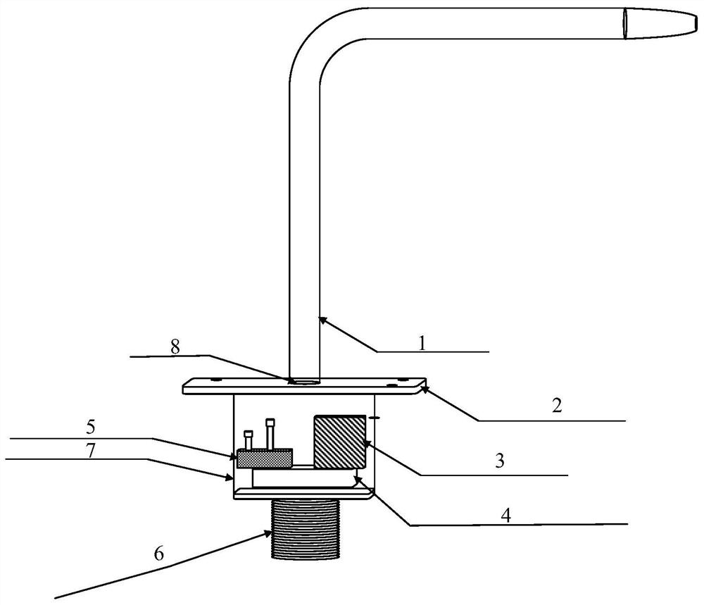 Atmospheric data measuring device and aircraft