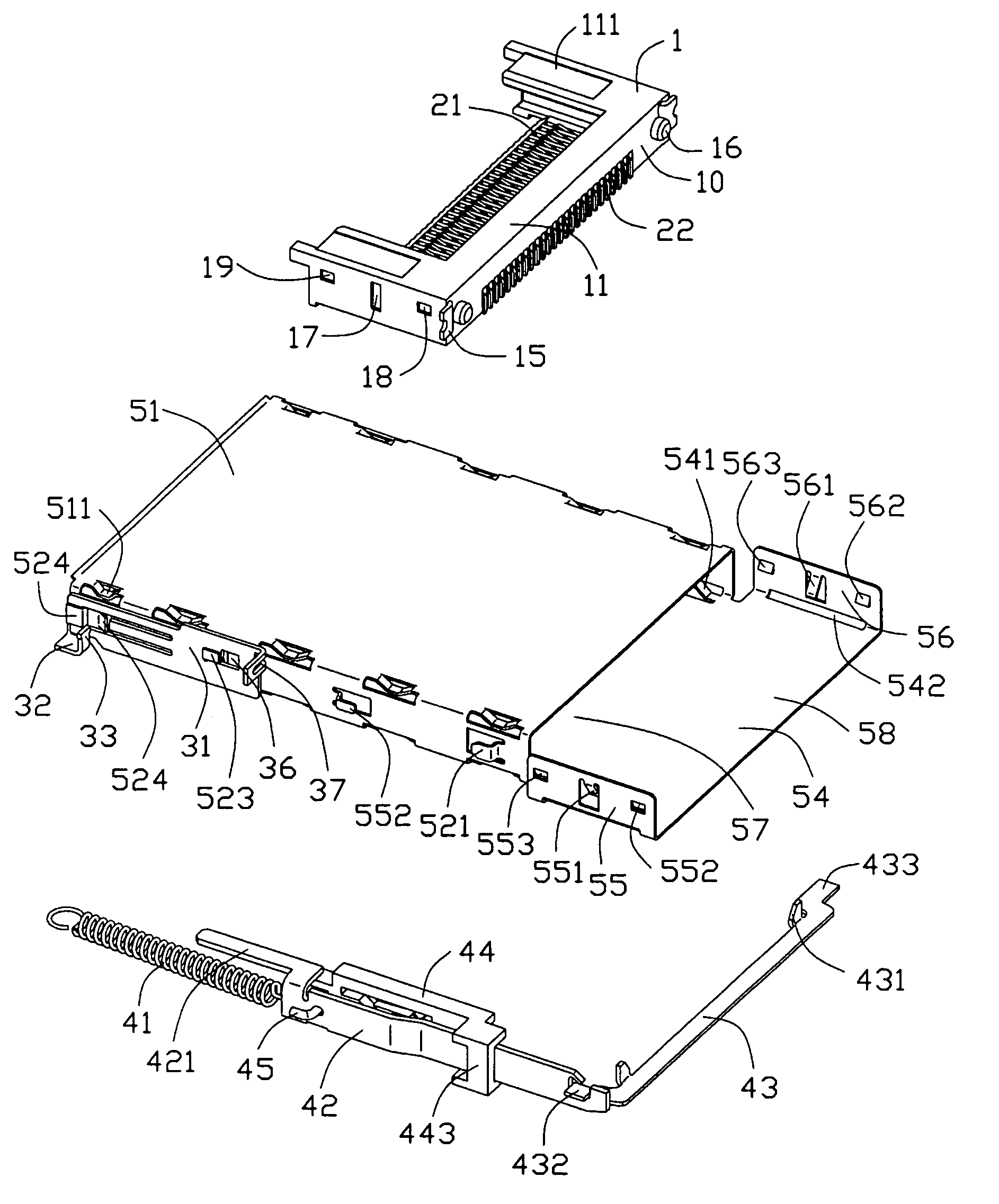 Electrical card connector