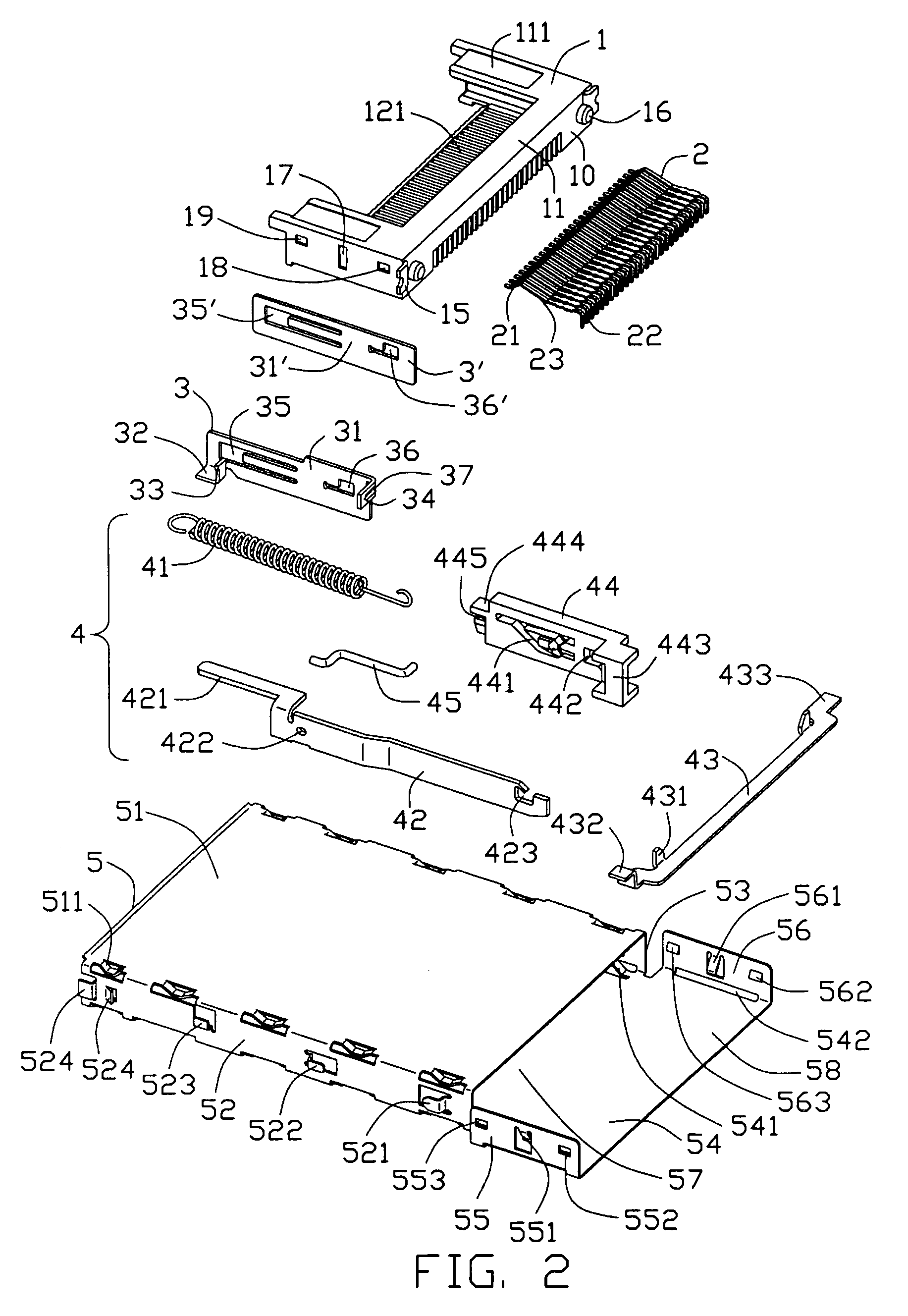 Electrical card connector