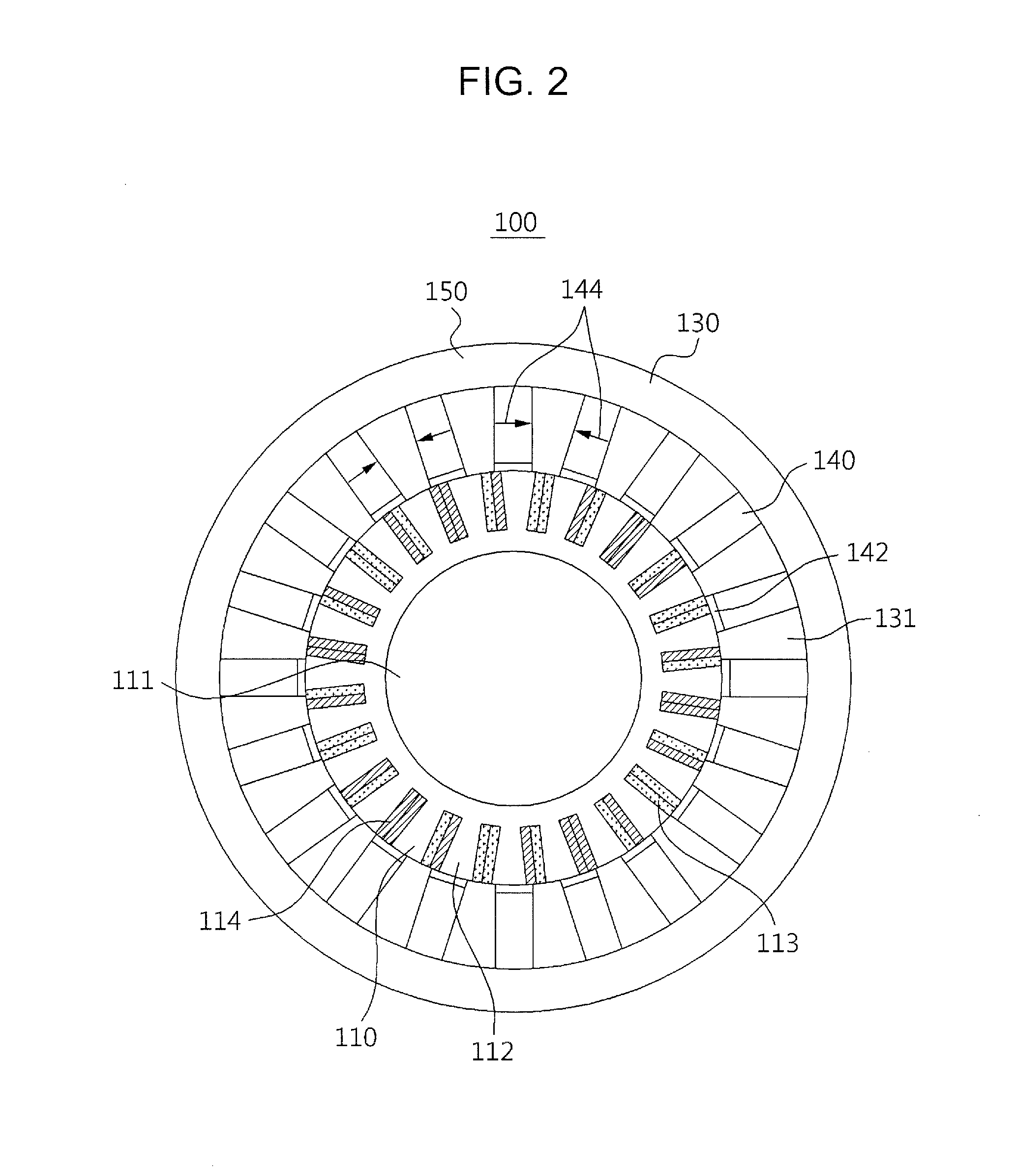 Spoke type permanent magnet motor