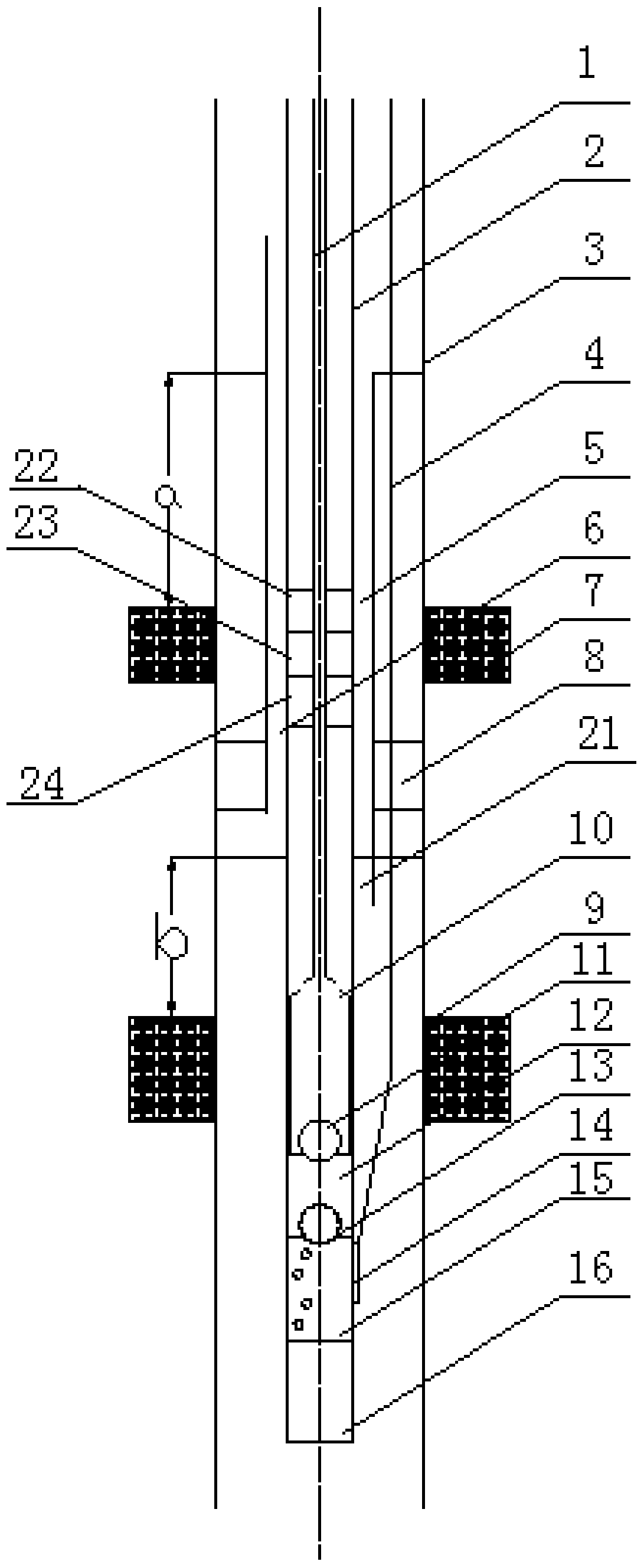 Double coal seam four-channel packer layered pressure control combined drainage device and method