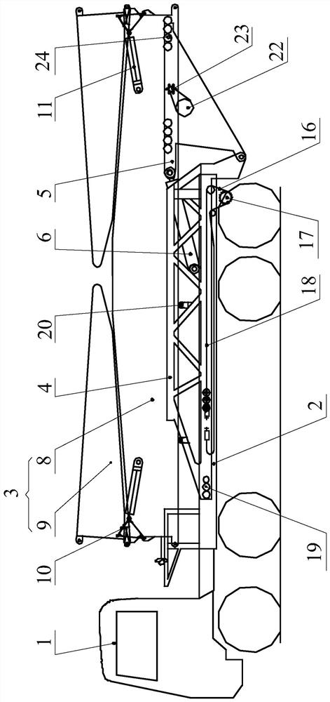 Amphibious bridge suitable for automobile loading, unloading and transportation