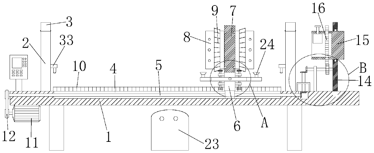 Grinding system of casting machine