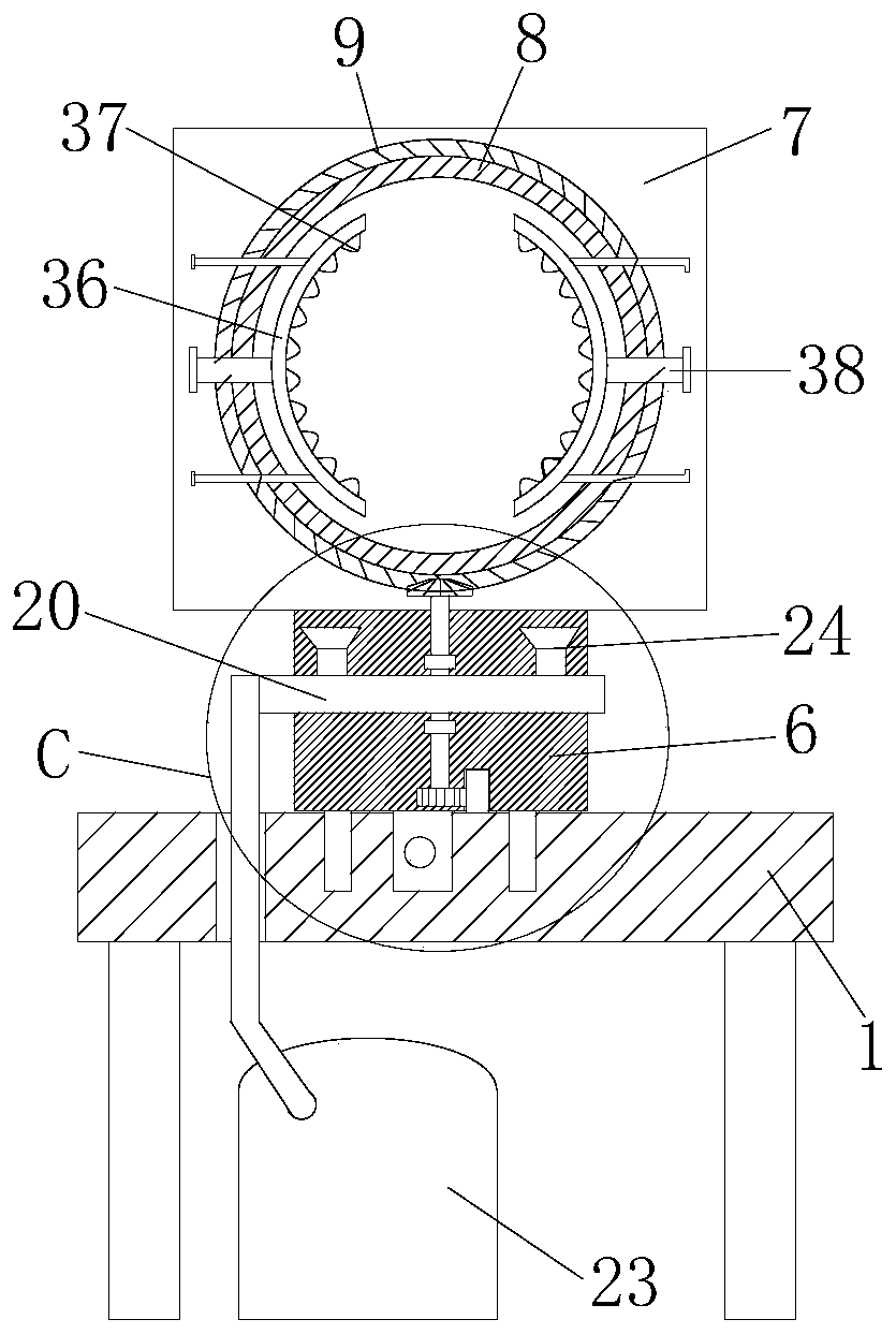 Grinding system of casting machine