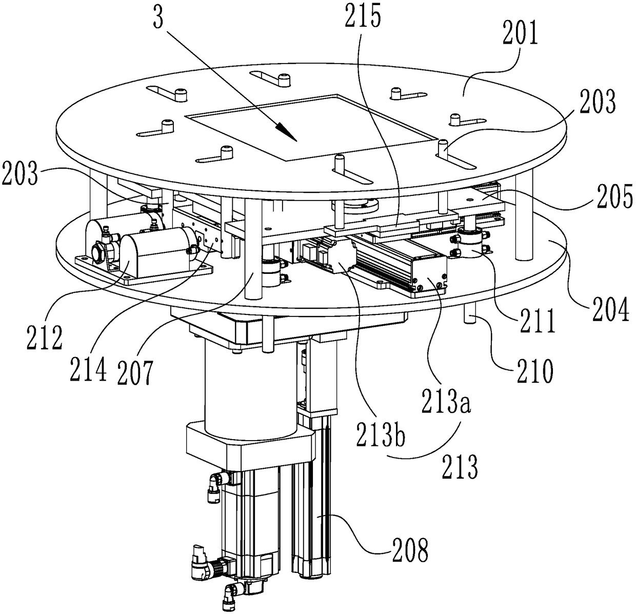 Automatic flexible assembling and calibration platform and method for meter-scale reflector