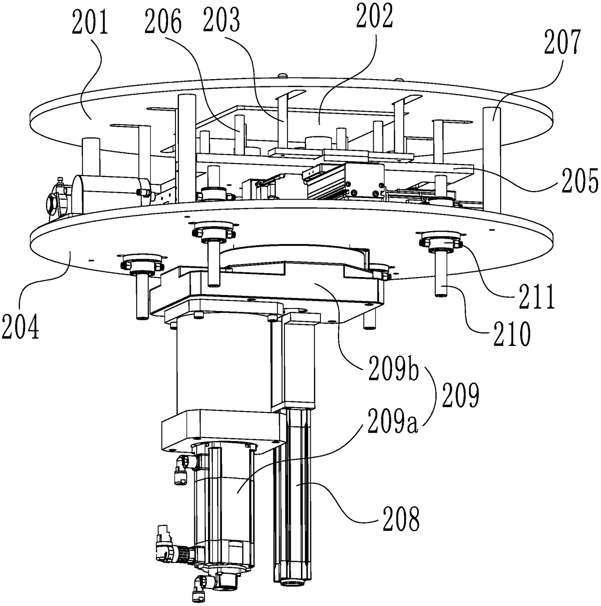 Automatic flexible assembling and calibration platform and method for meter-scale reflector