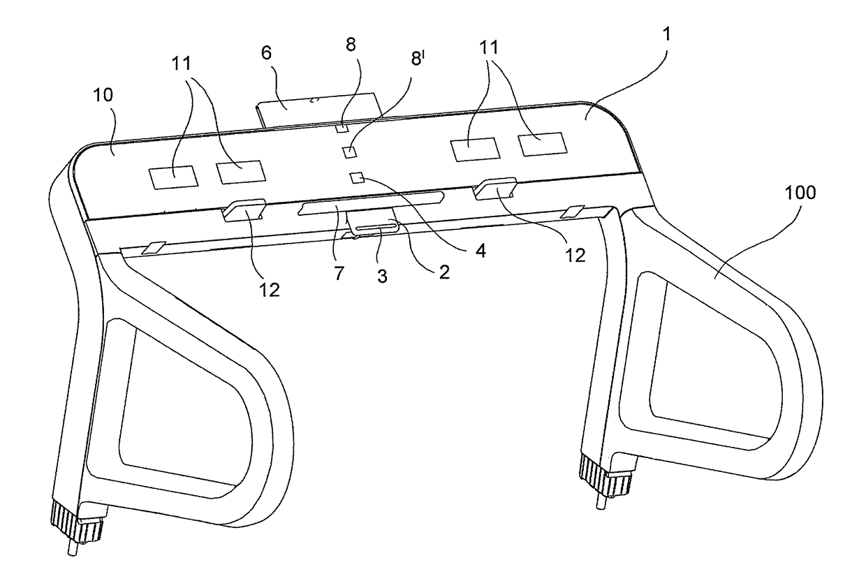 Control interface of an exercising machine suitable to assume operating modes