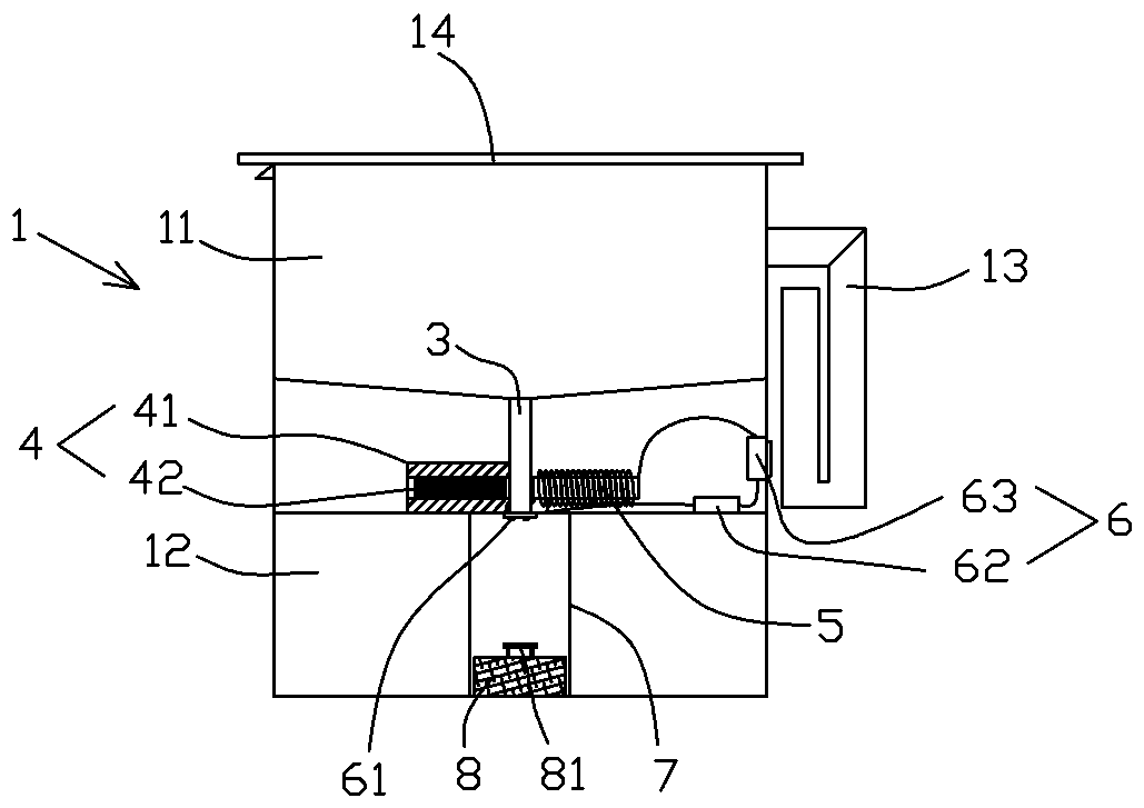 Urine midstream collector capable of being automatically closed by attraction to cut off flow