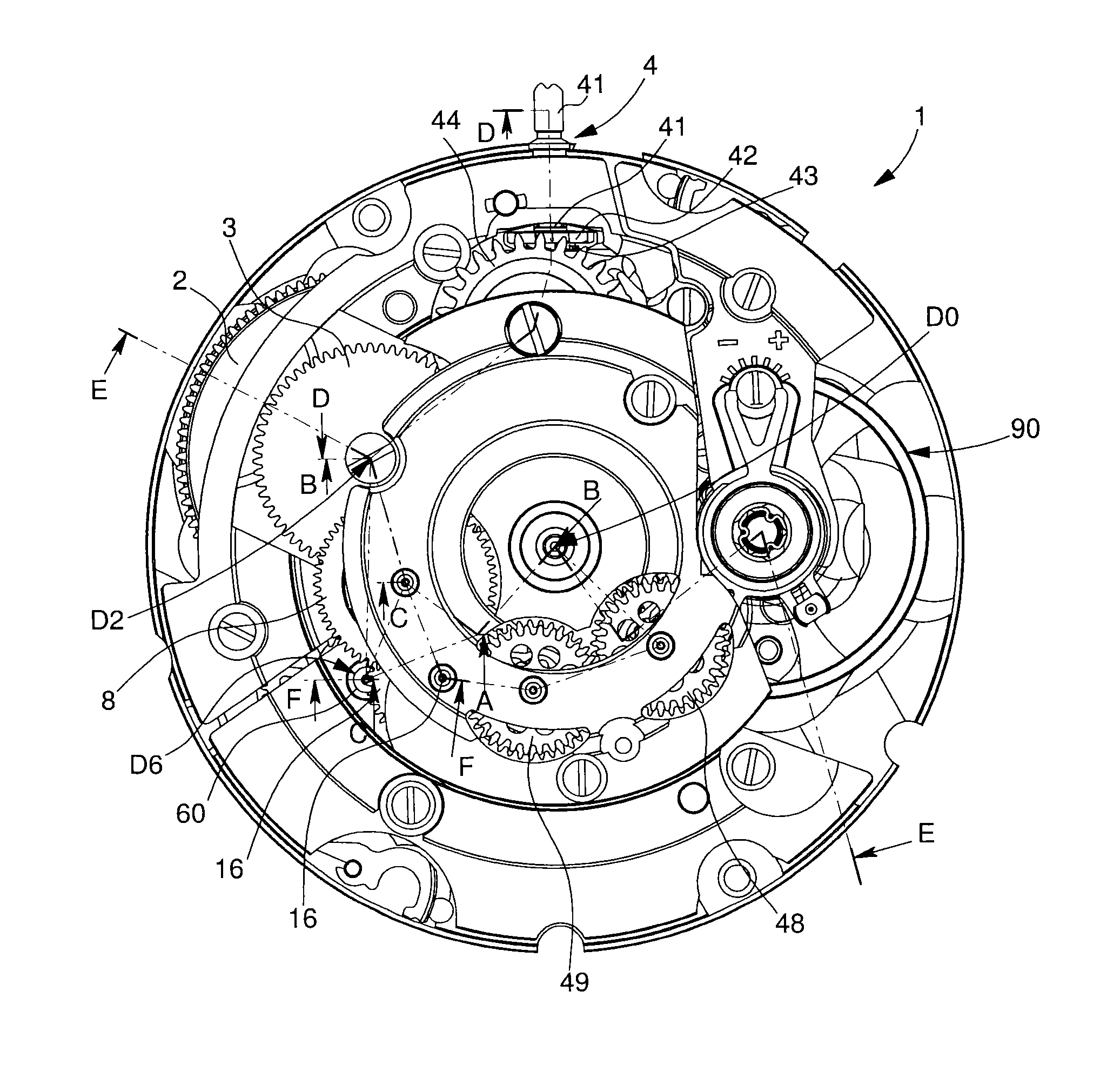 Watch with improved power reserve