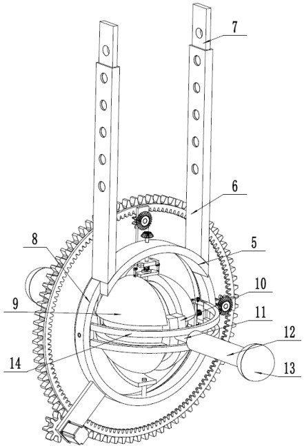 Cable bridge convenient for angle adjustment