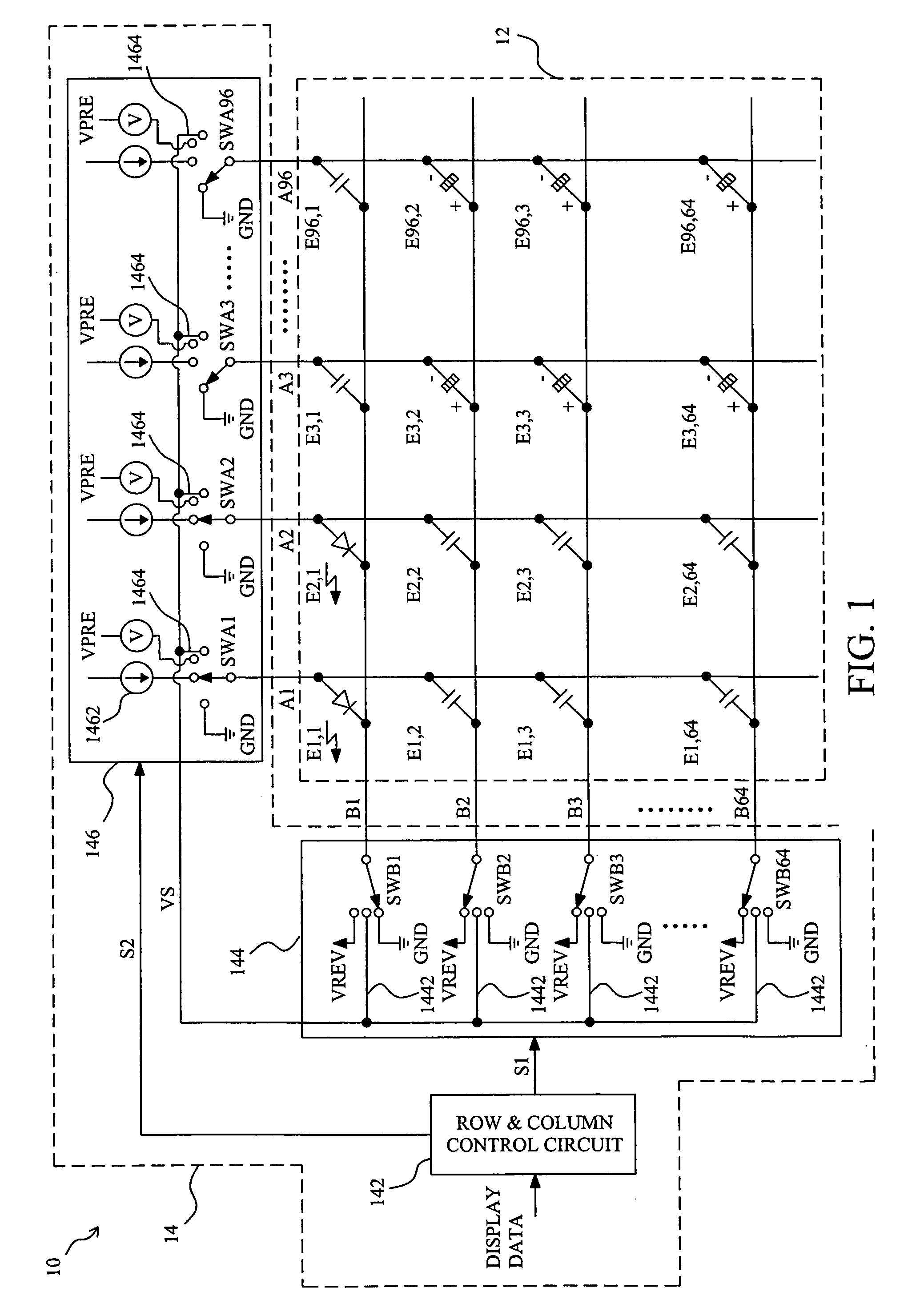 Driving system and method for an electroluminescent display