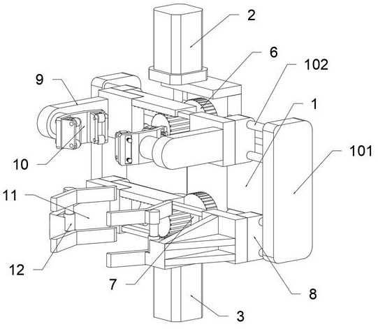 A high-precision instrument welding clamping mechanism