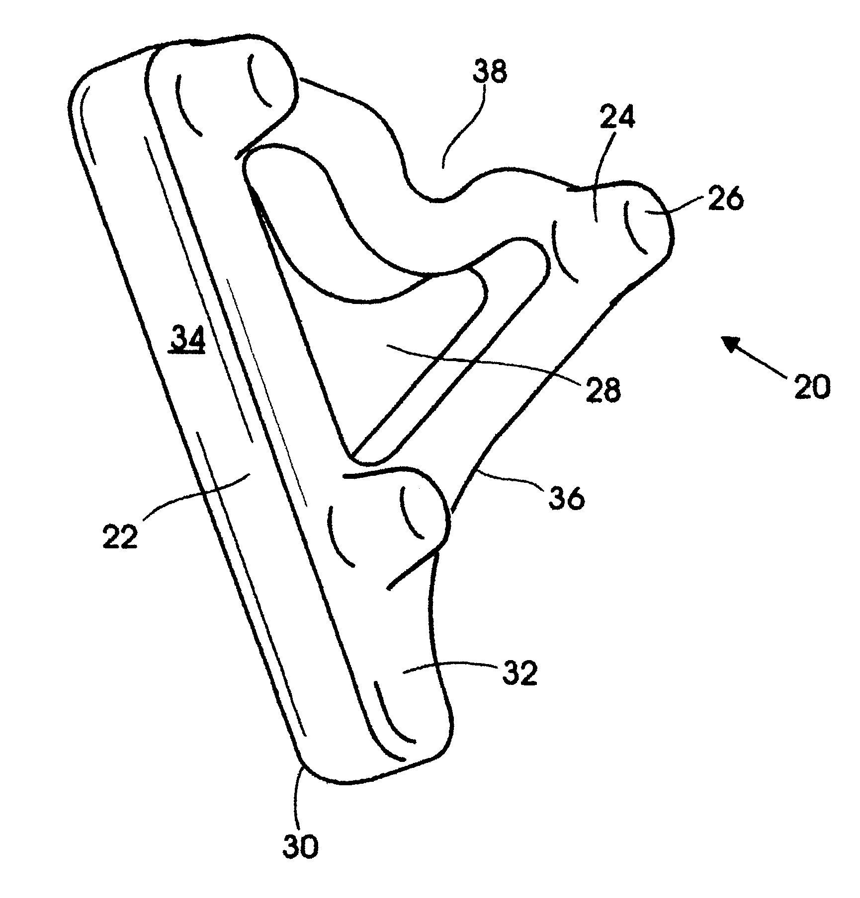 Triangular hand massager