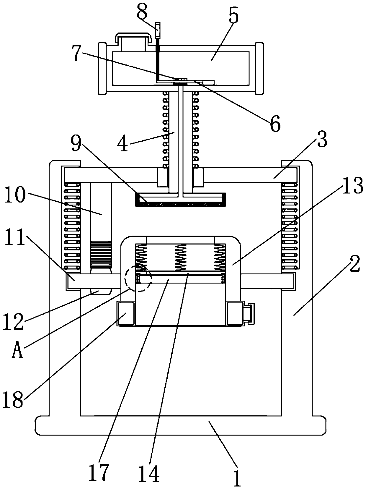 Moon cake preparation machine with replaceable pattern shapes and rapid demoulding