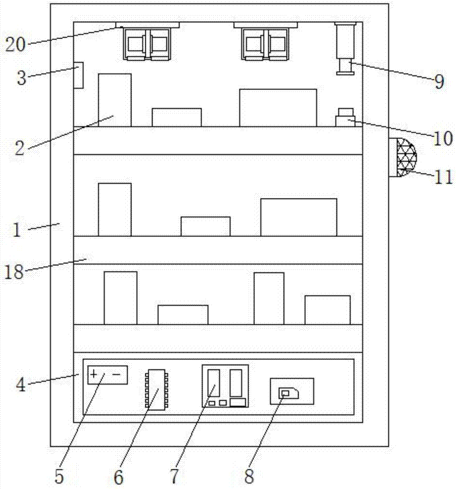 Safe electric power cabinet with alarming reminding function