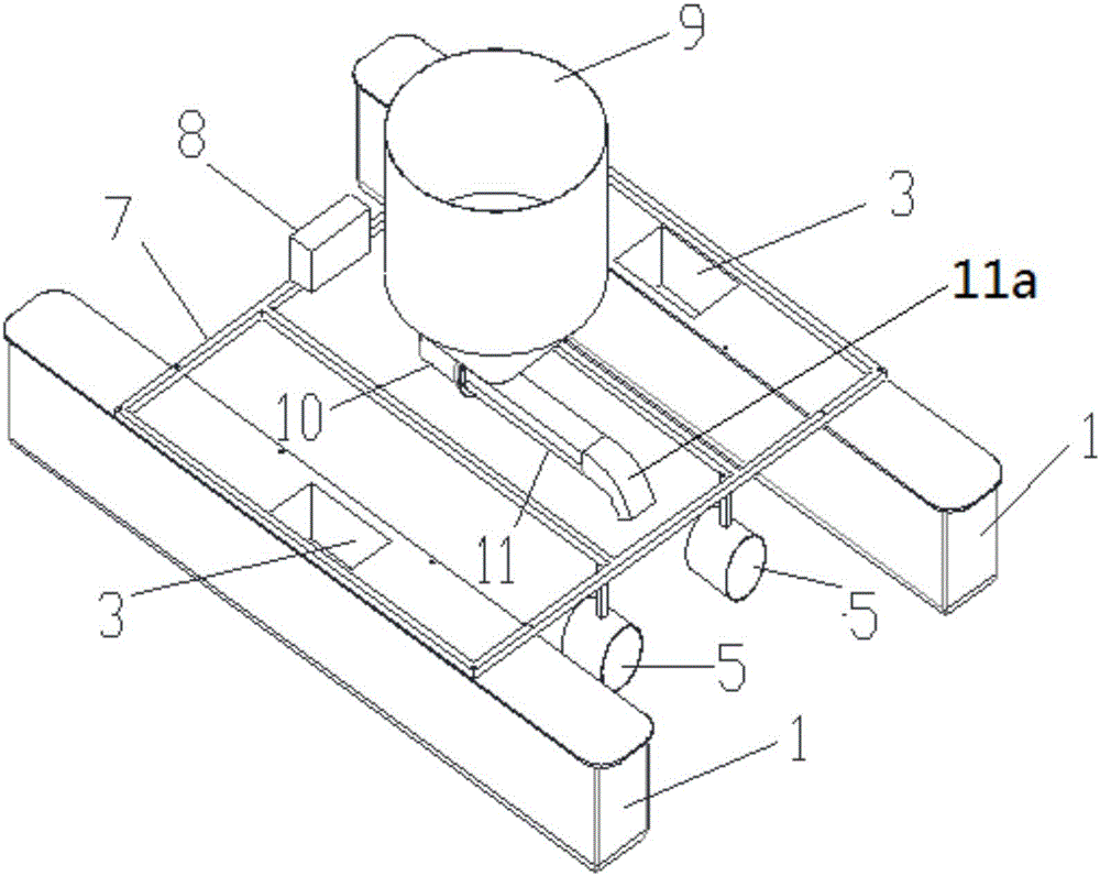 Shrimp and crab pond autonomous cruise feeding boat and feeding method thereof