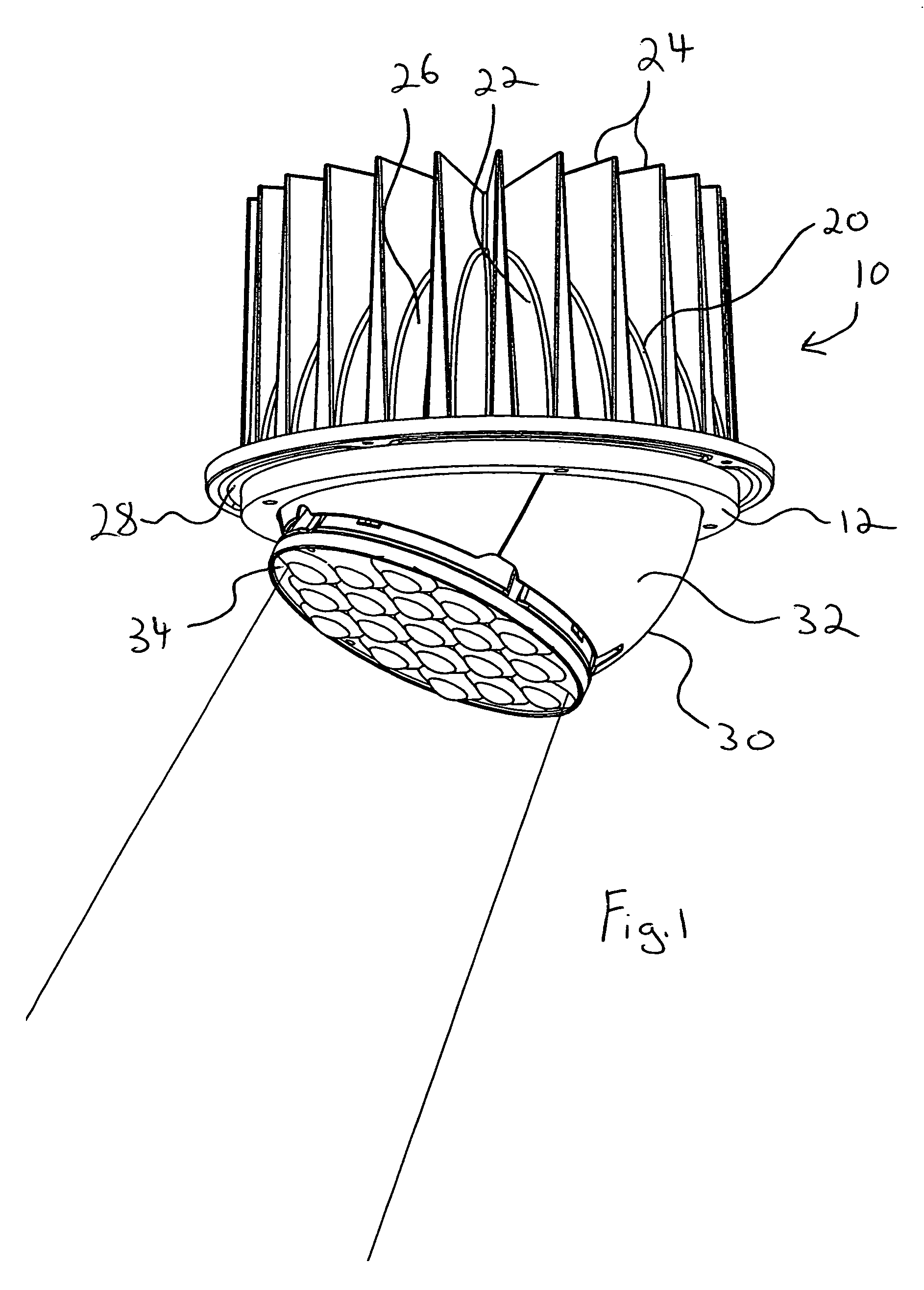 Directionally-adjustable LED spotlight