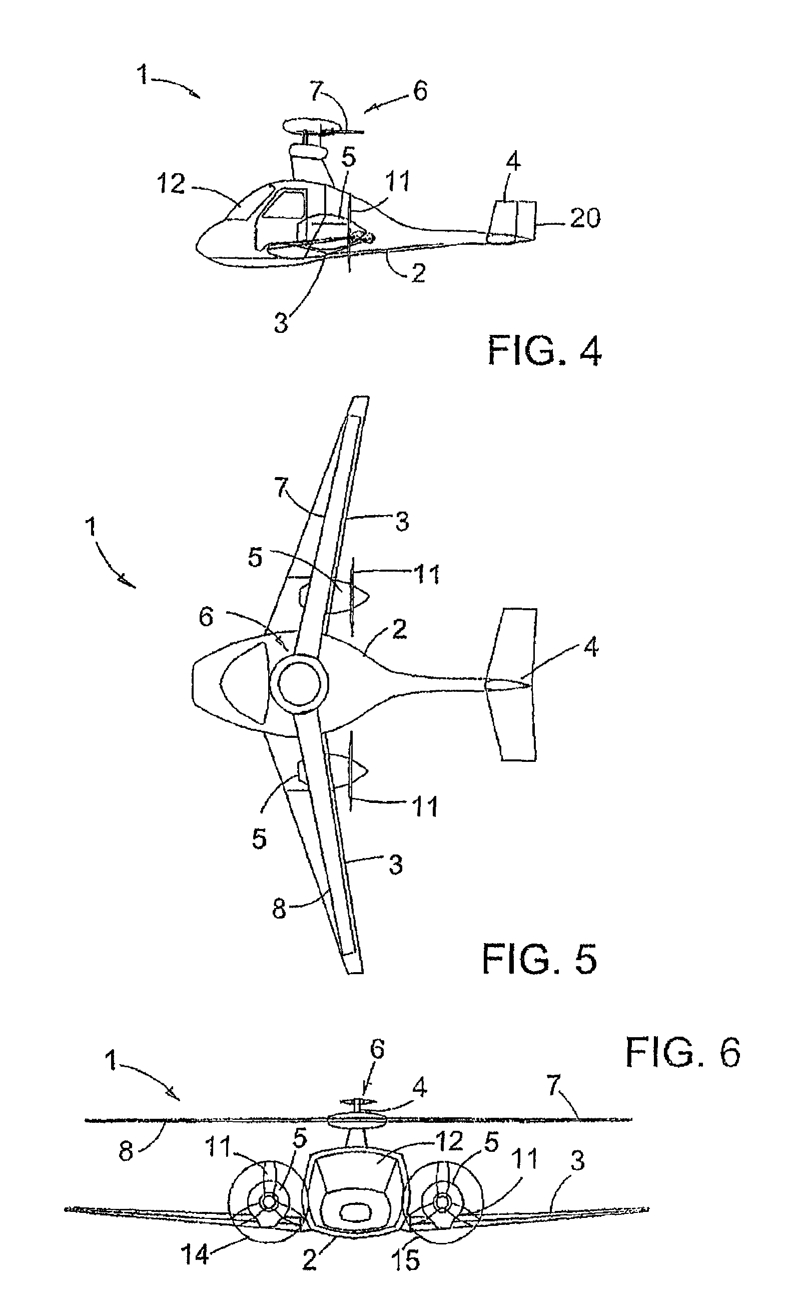 Convertible aircraft operating method