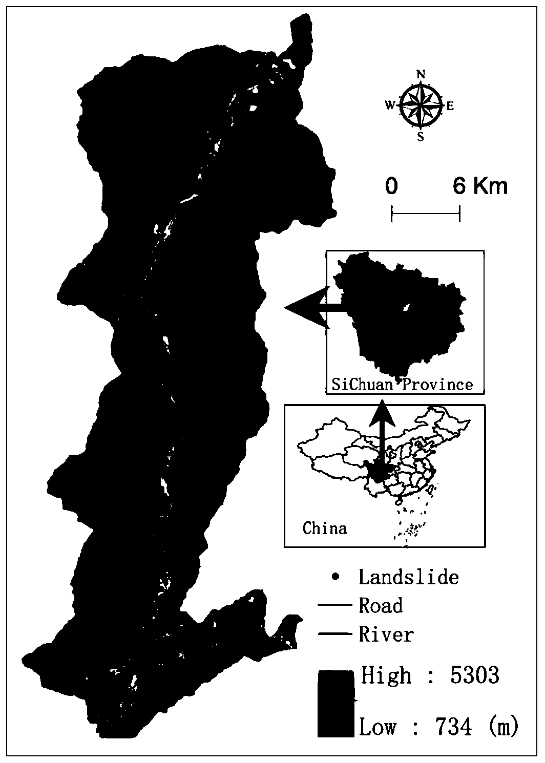 Local-scale landslide susceptibility prediction method based on hierarchical Bayesian method