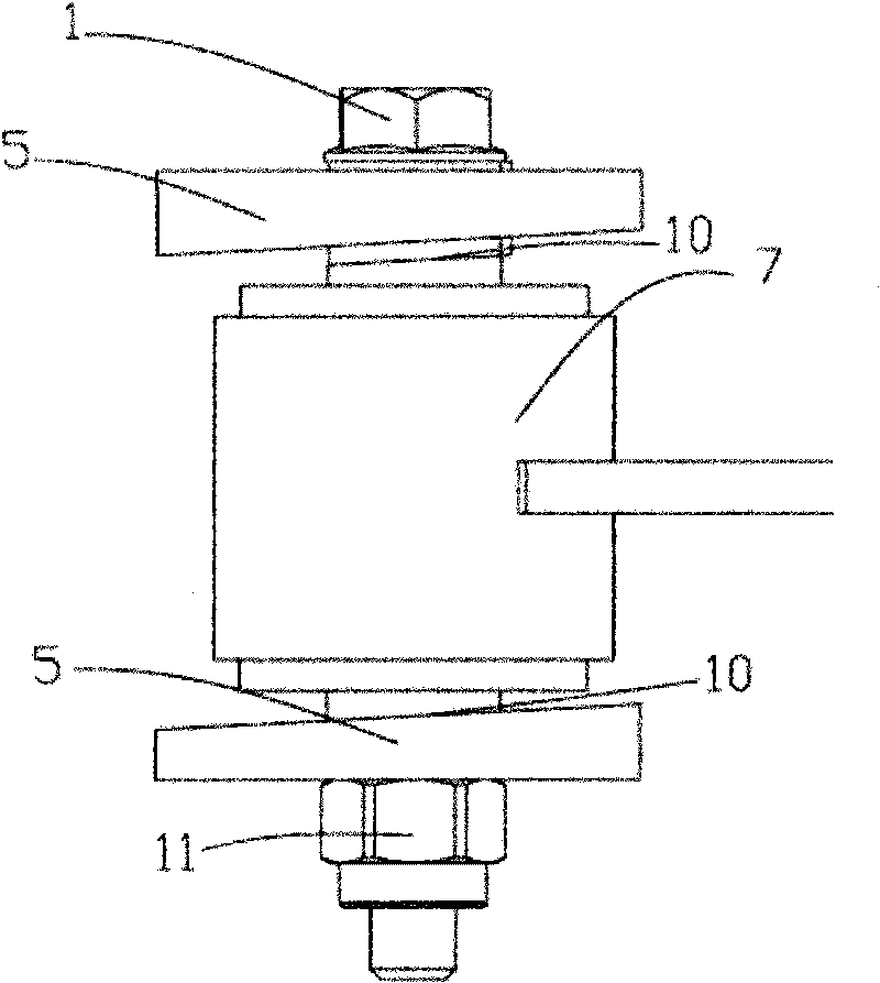 Inclined plane slide block type control arm bush structure