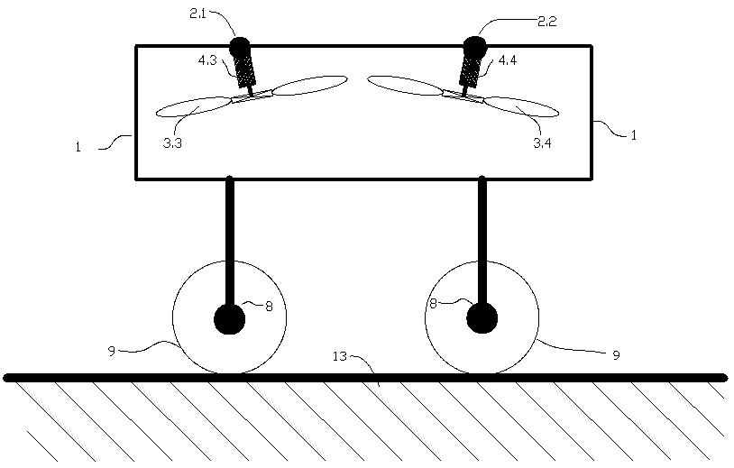 Wall climbing machine with transverse static friction propelling device