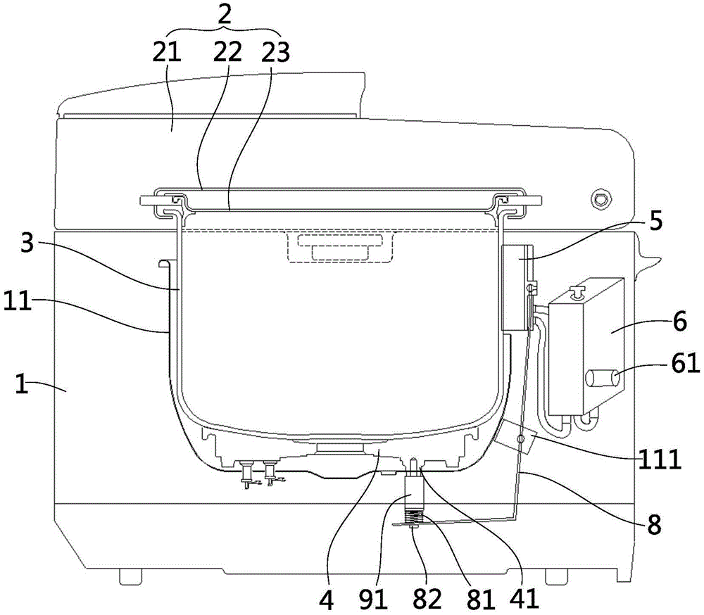 Rapidly-cooling pressure cooking appliance