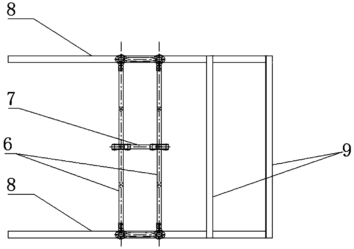 Scaffold dismounting mobile platform of ship containment system mounting platform