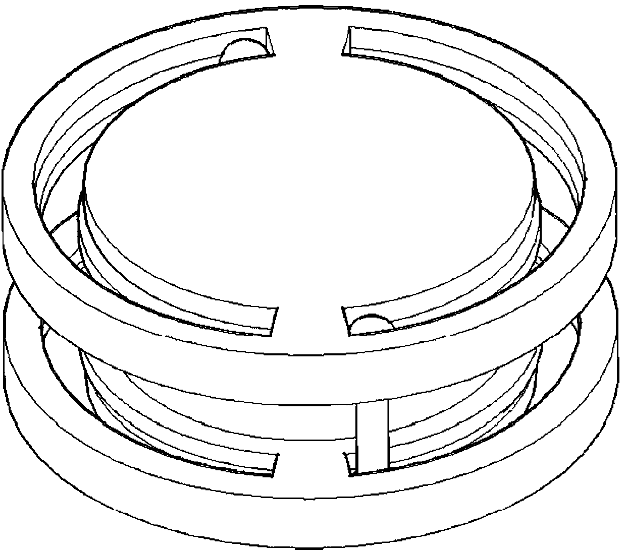 Guide rail type anti-drawing high-damping rubber shock insulation support