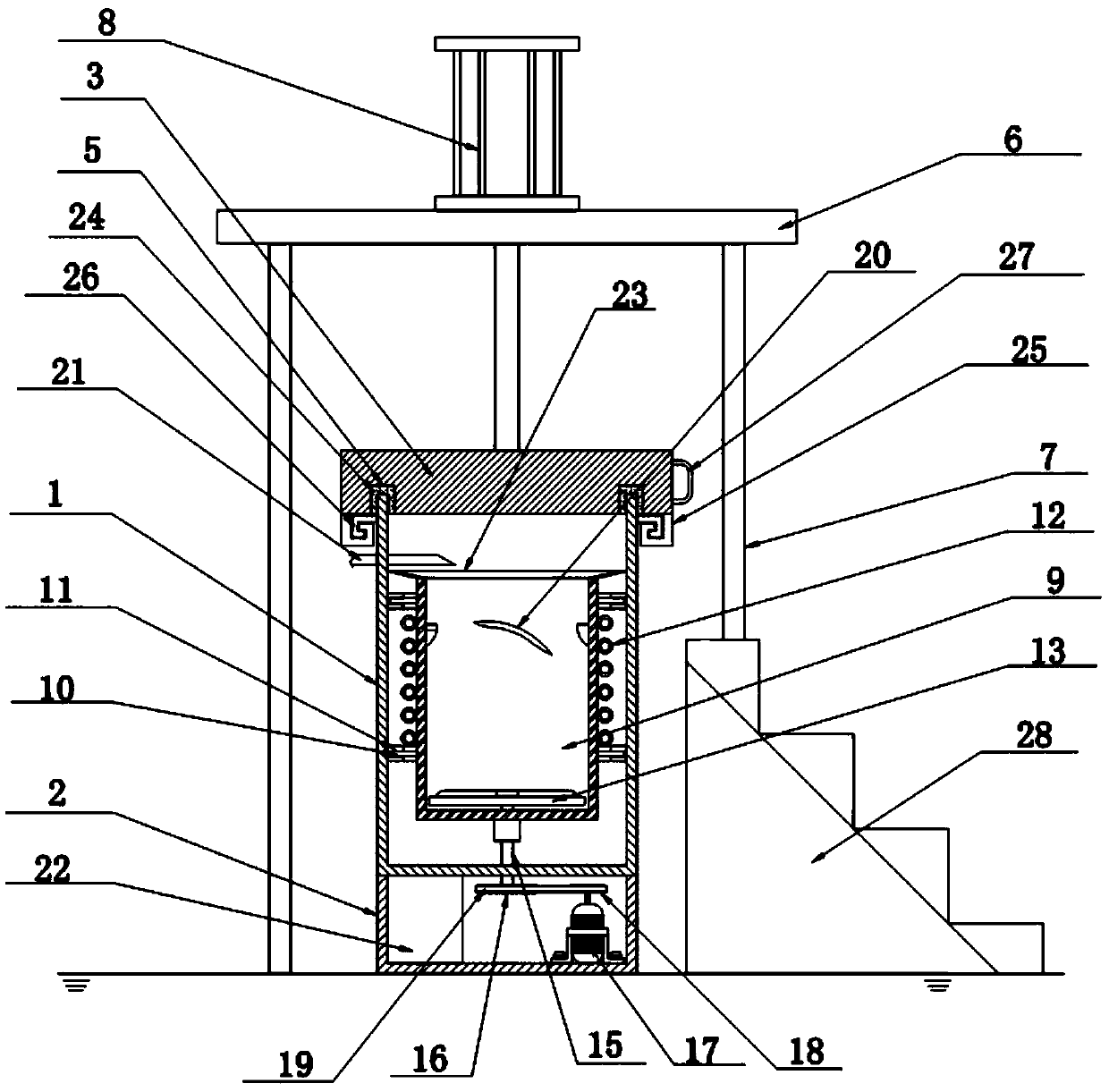 Compound fertilizer raw material reaction barrel