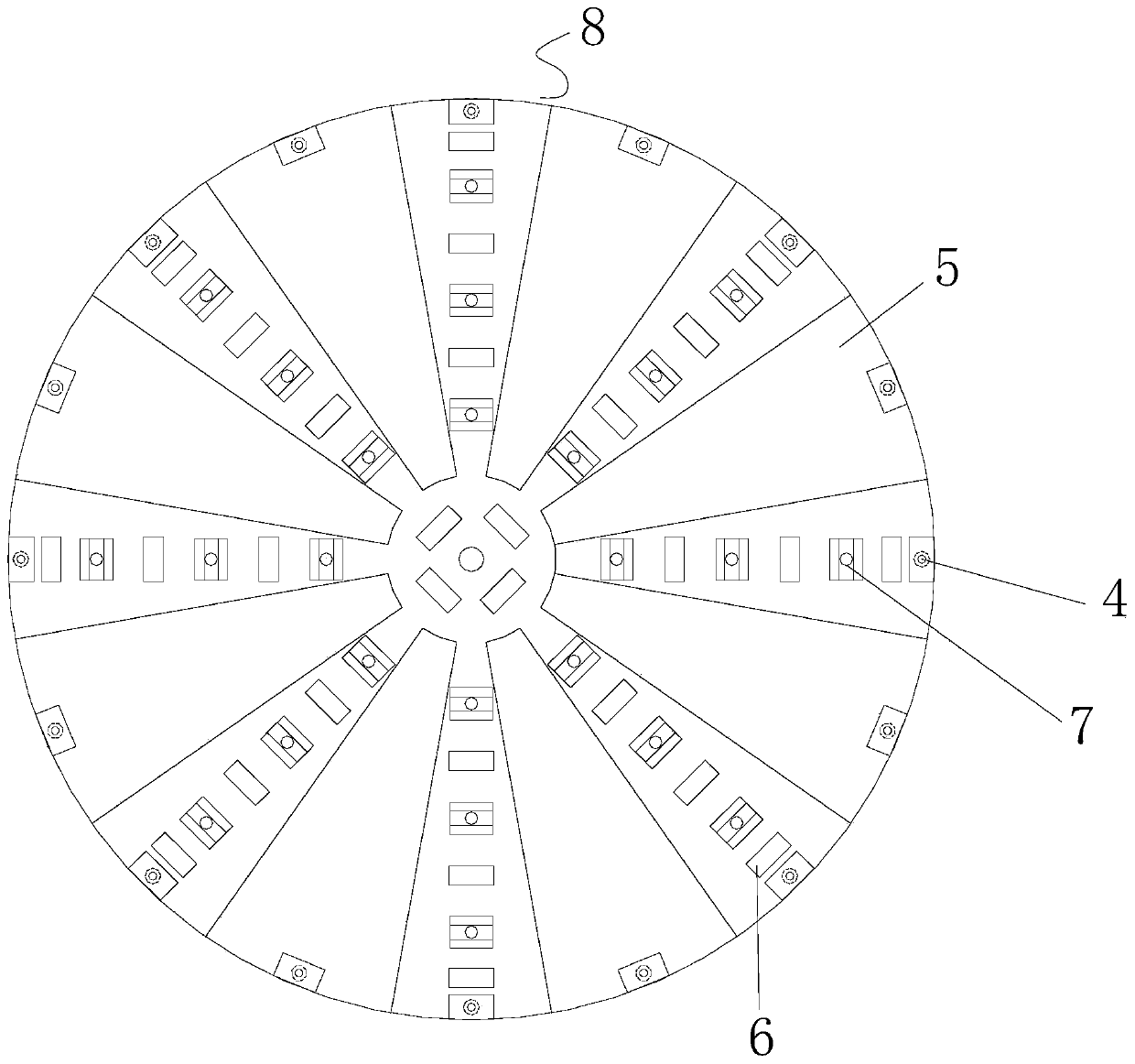 High-pressure water jet edge cutter and combined rock breaking and escaping TBM cutterhead and method thereof