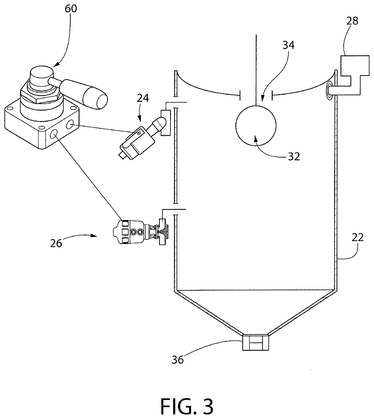 Static wet abrasive blasting system utilizing automated valves to simplify setup and operational functions