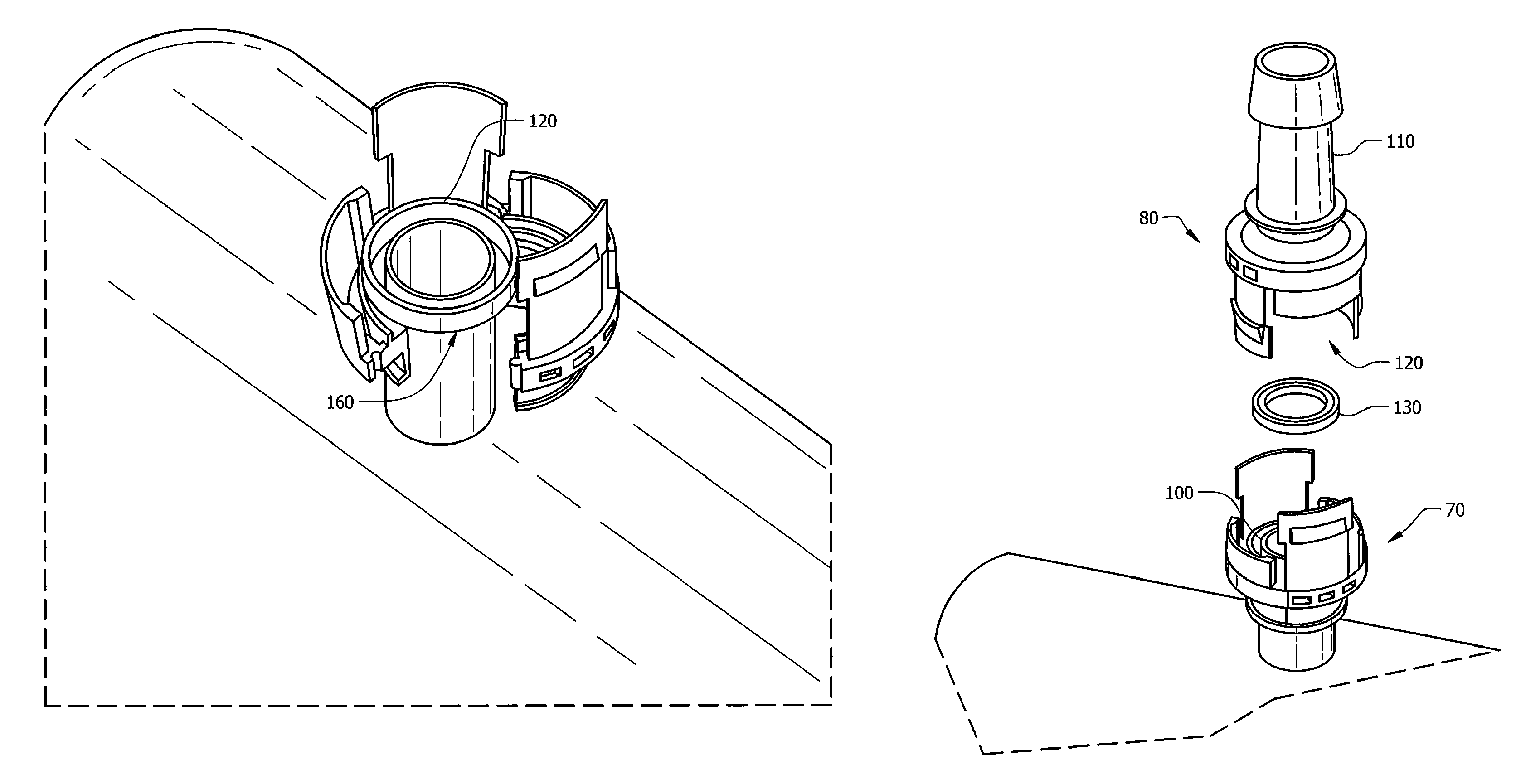 Split GXR collar front mounted clamp assembly