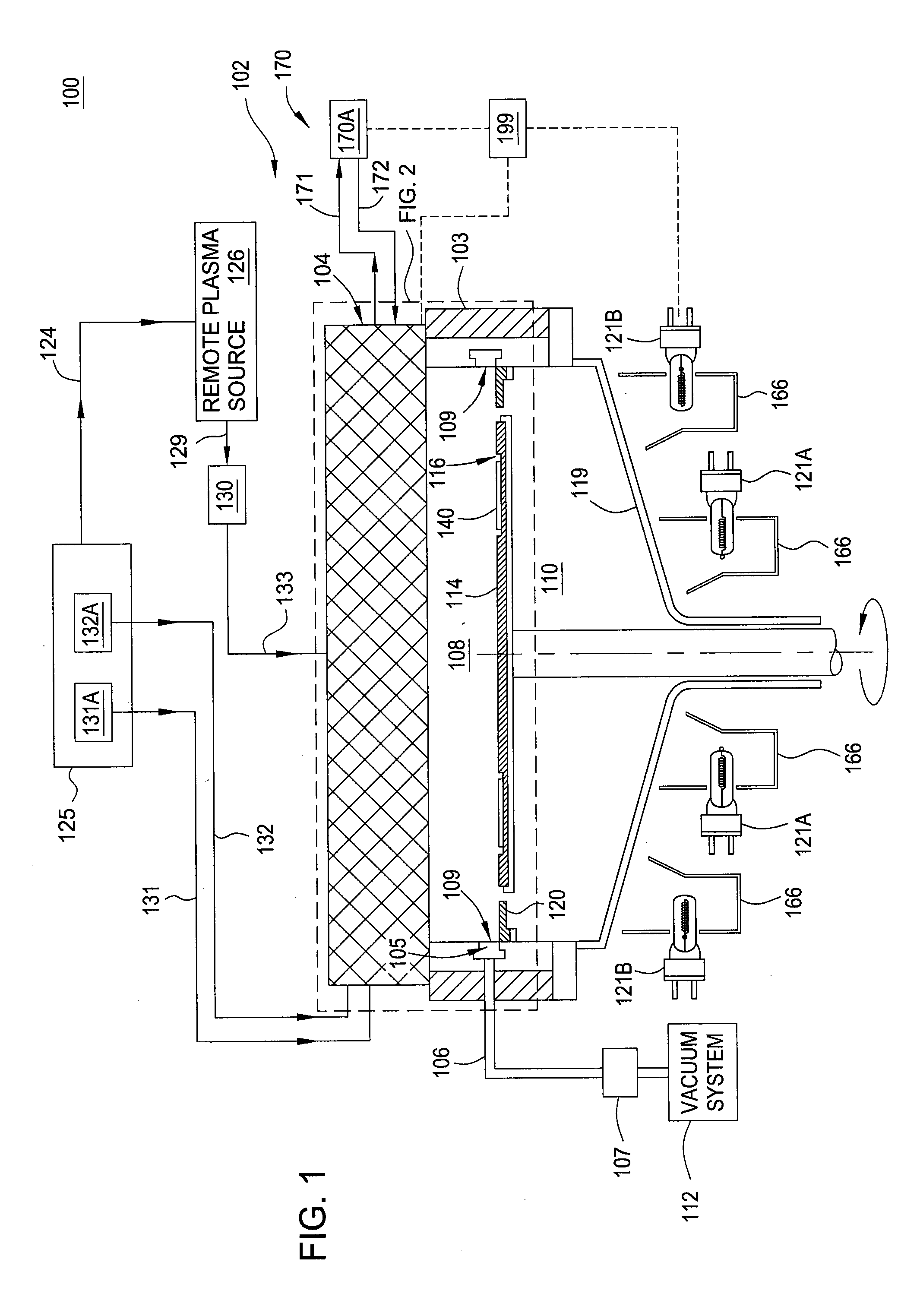 Multi-gas centrally cooled showerhead design