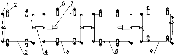 Segmental steering device of pipeline robot