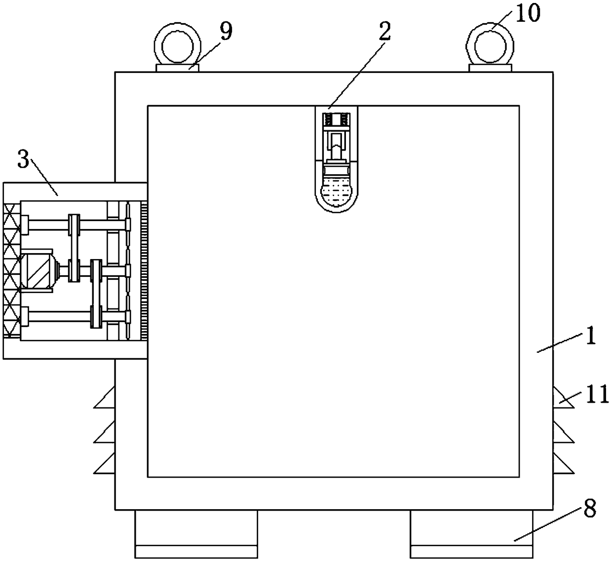 Radiation-type power box convenient to control