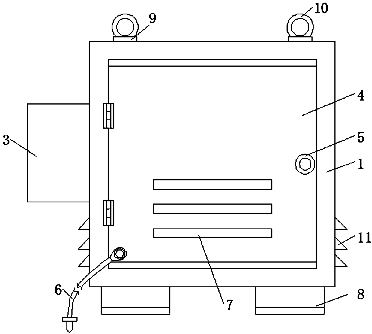 Radiation-type power box convenient to control