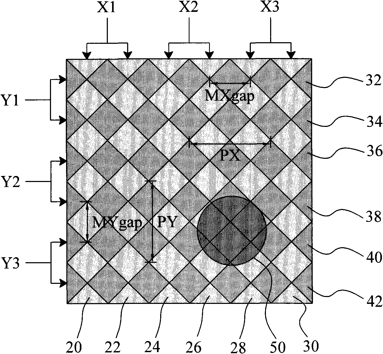 Capacitive touch board for improving linear response