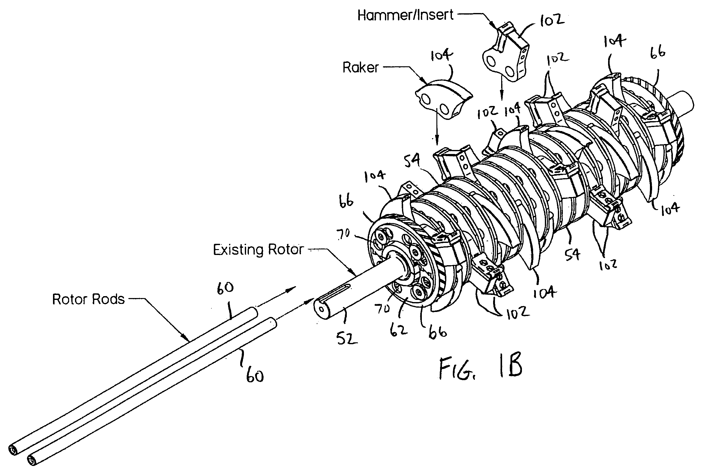 Interchangable chipper inserts for wood grinder