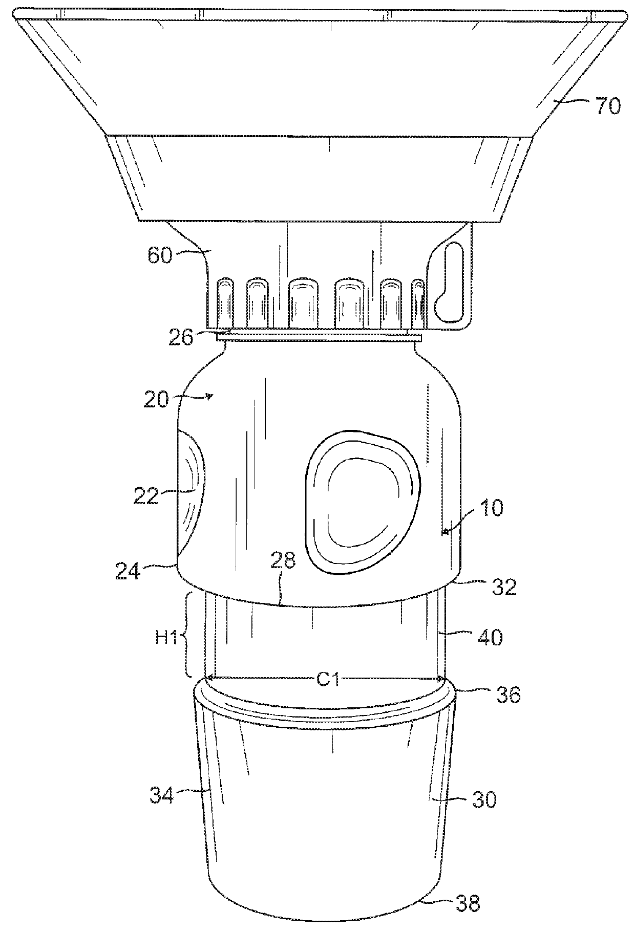 Portable water travel bottle for use to provide water to dogs in automobiles and other locations remote from home