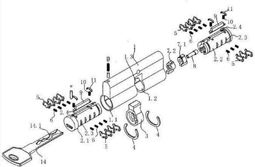 Method for manufacturing lock cylinder shell of blade mortise lock