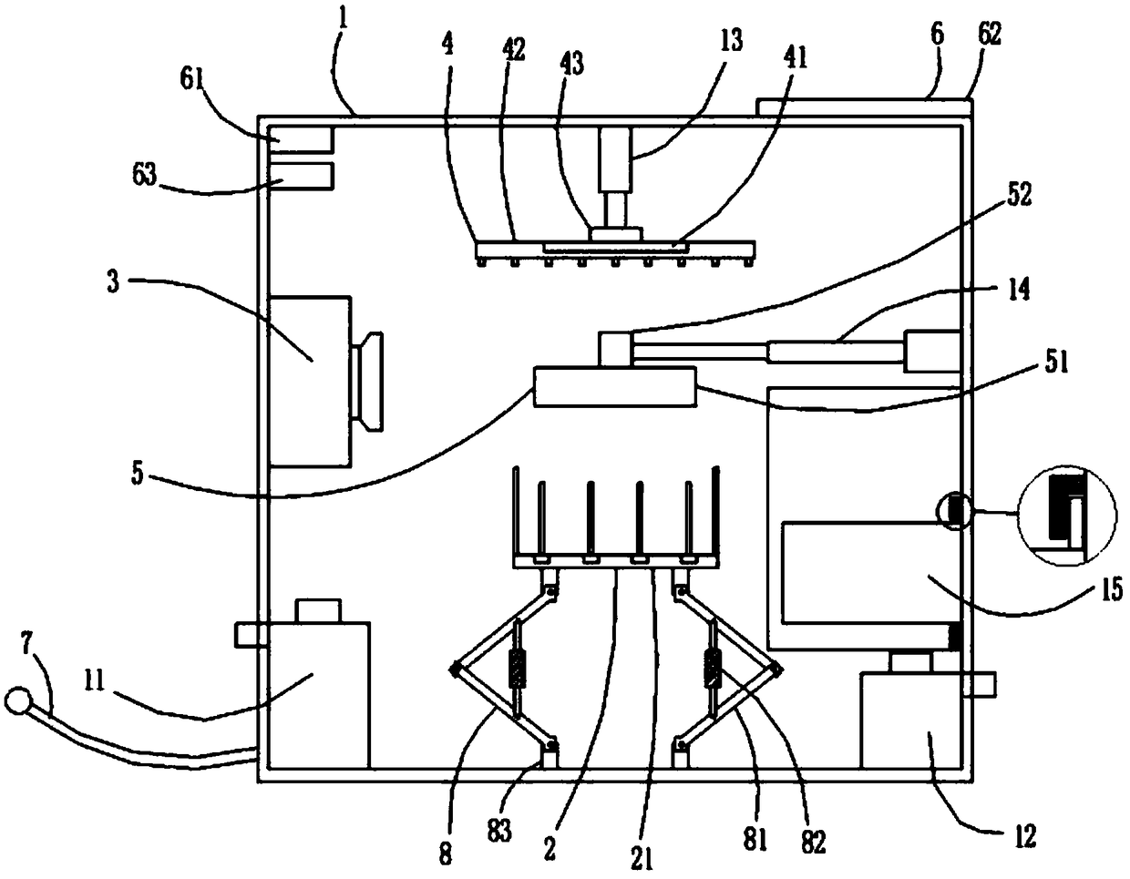 Medical instrument cleaning and disinfecting device