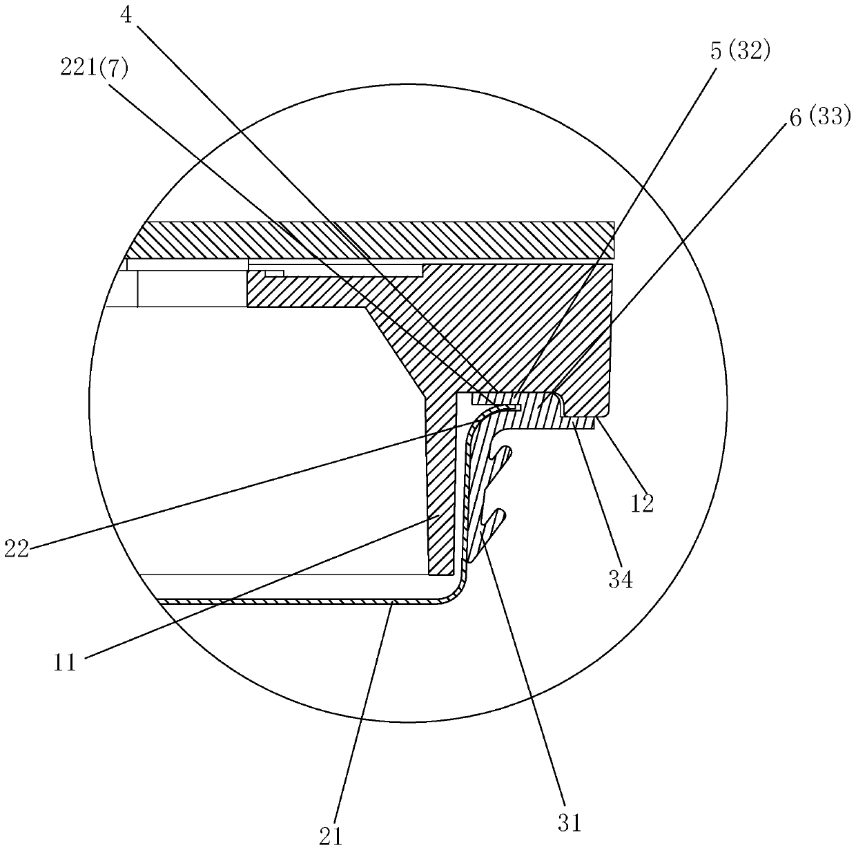 Door for cleaning machine and assembly method of door