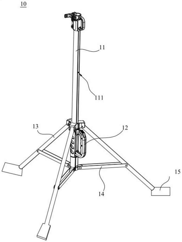 Tripod for camping lamp and camping lamp