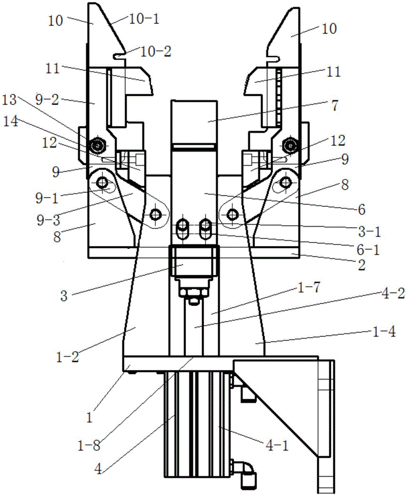 Automobile B-pillar positioning and clamping mechanism