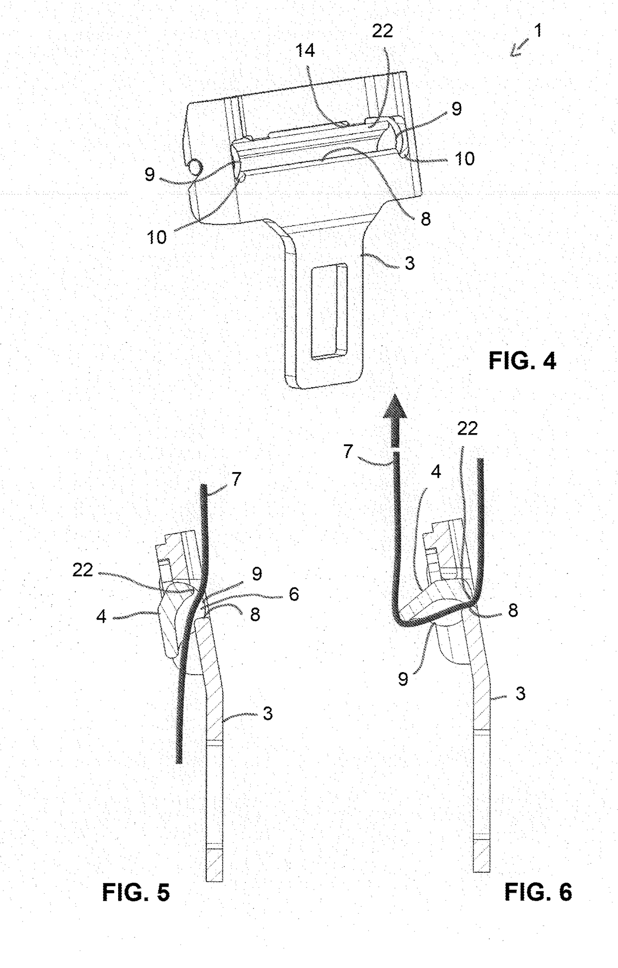 Belt Tongue Comprising A Torsion Bar