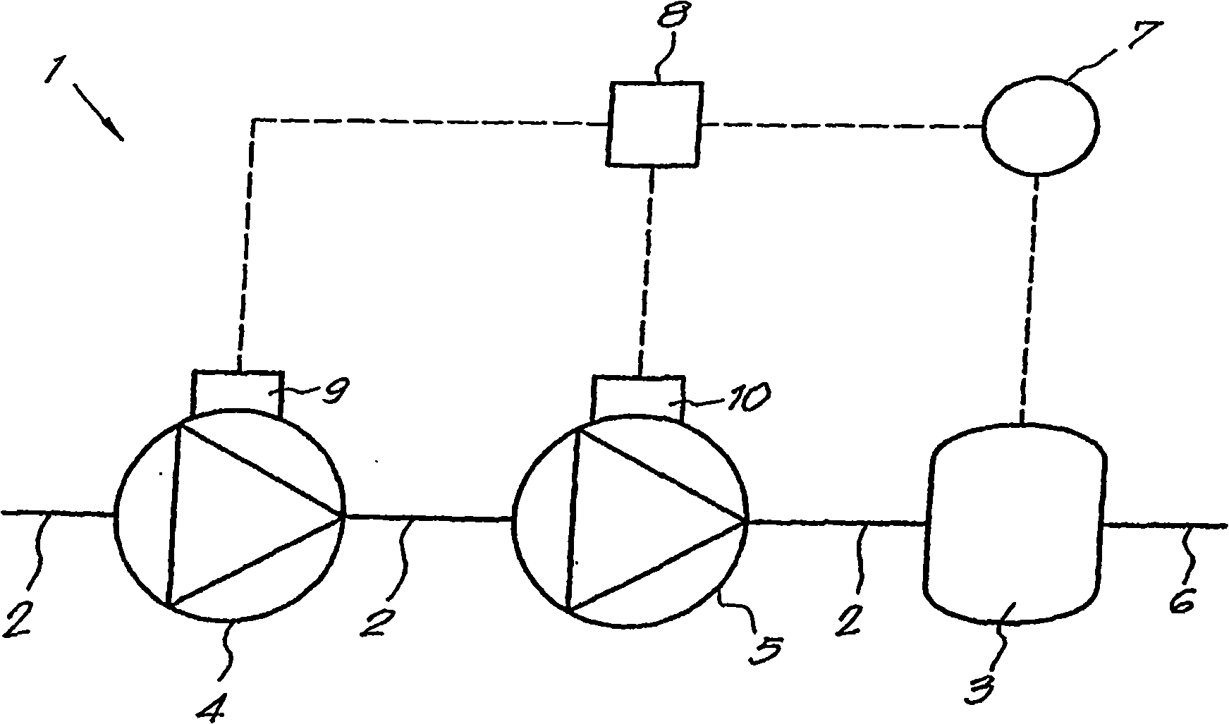 Installation for high pressure compression with several stages